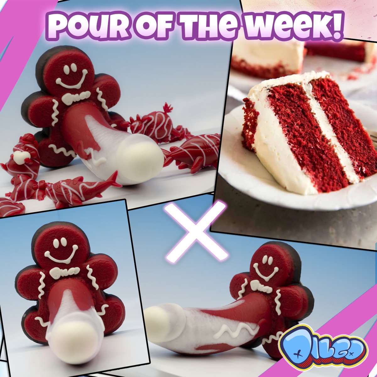 By popular demand!
"The Gingerbread Manly" Red velvet pour now is permanently available as a choice for the "Designer Edition"❤️🍰

Also, added an option to get hand painted frosting veins on the side as I can make finally make them consistently. 🥳