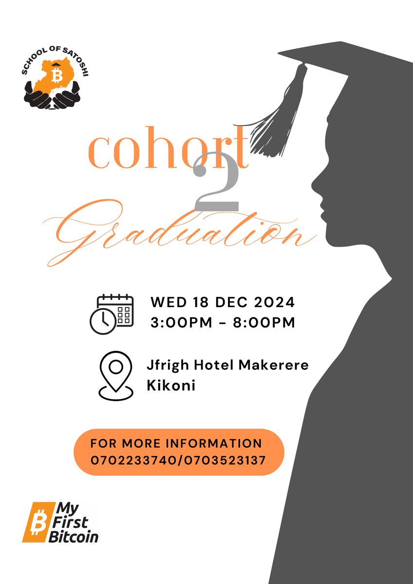 schoolOfSatoshi's tweet photo. Special thanks to our amazing tutors @Angella_Jude , @AMulikatete, @afansabila, @mpumwiredith , @ntamugabumwevic  for their guidance and support.

We shall also host a physical graduation.  To the graduates: this is just the beginning. Go empower others!!!! https://t.co/EuP0lRl1DZ