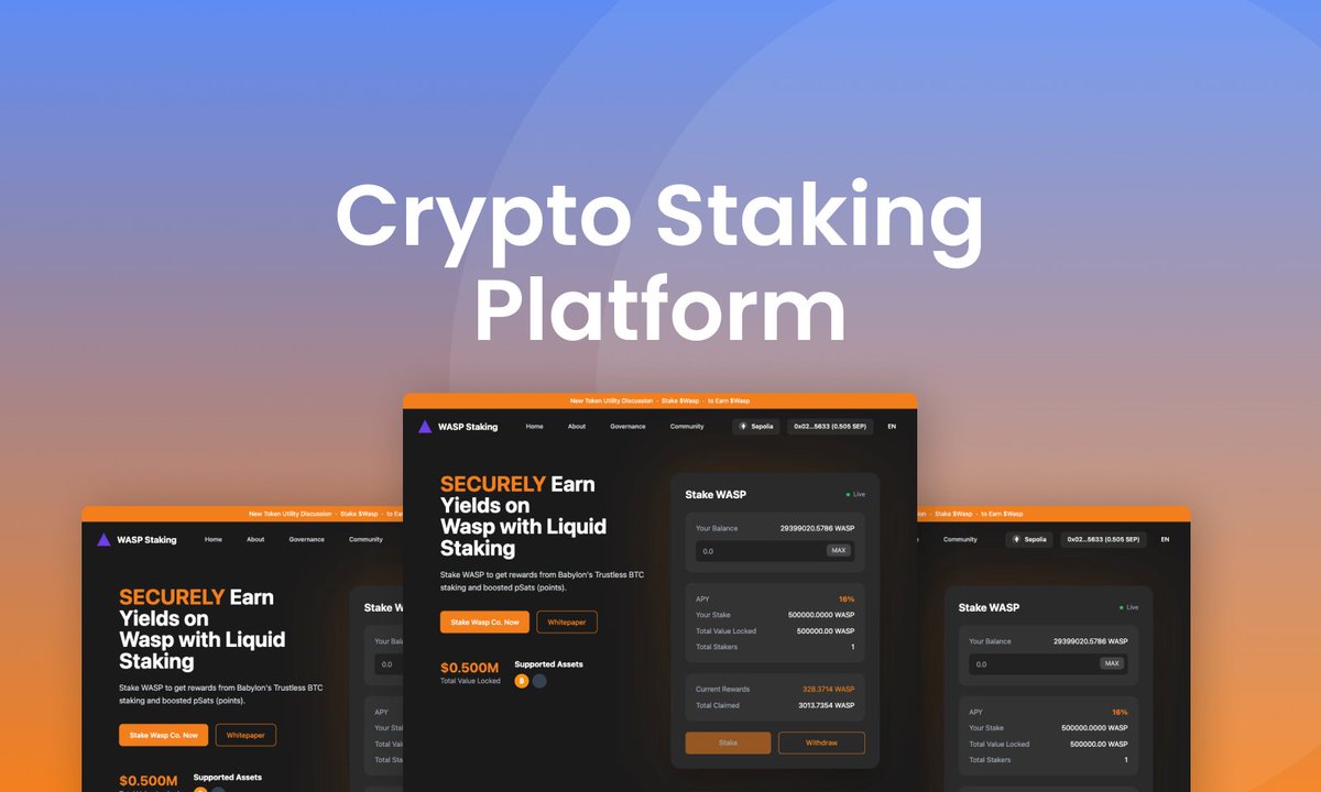 buycryptocode's tweet photo. 🚀 Launch your token staking in minutes with the BuyCryptoCode Staking DApp Template!

✅ Fully customizable
✅ Easy to set up
✅ Save time &amp; effort
Start staking with ease today! 🌟💎
#Crypto #DeFi #template #TokenStaking https://t.co/bzKlv7PEZt