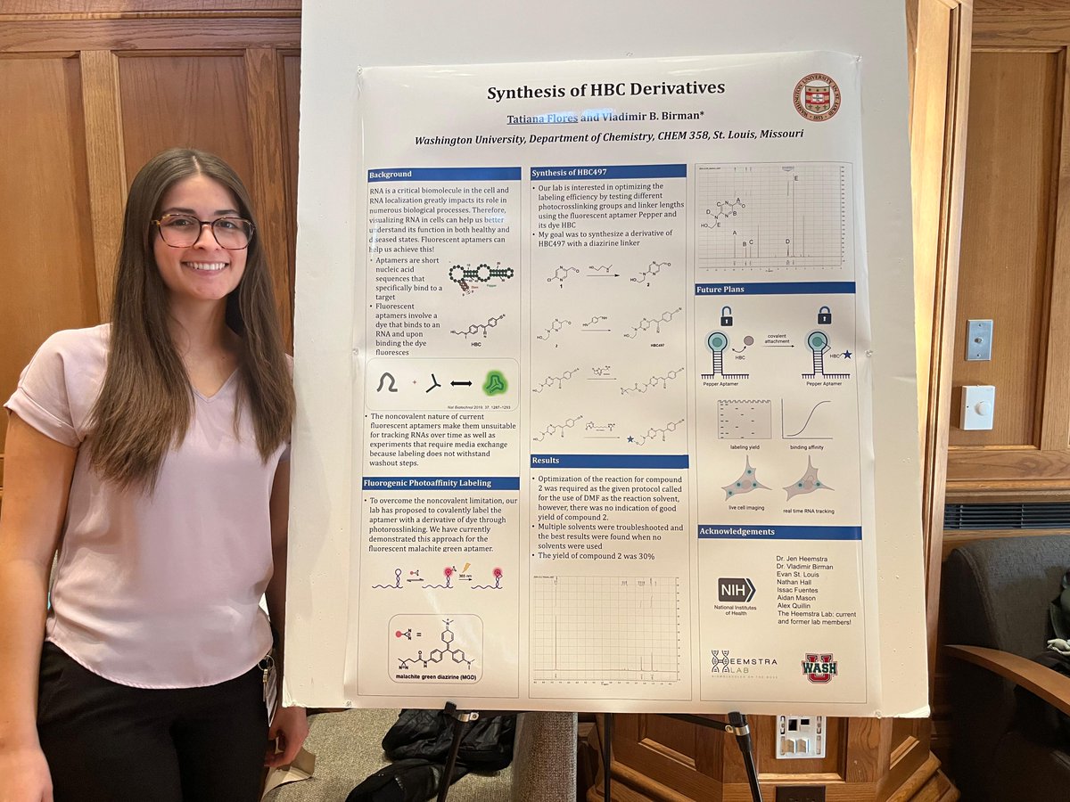 HeemstraLab's tweet image. 🎉 Congrats to our lab members #Ellie #Mason and #Tatiana for presenting their CHEM358 projects! 👏 Your hard work and creativity are inspiring. We’re proud of your achievements & excited to see you shape the future of research! 🚀🔬 #UndergraduateResearch #FutureScientists💃😎💃