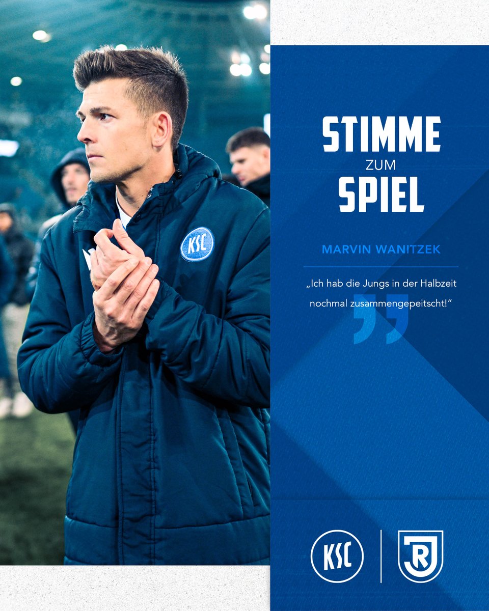 KarlsruherSC's tweet photo. 📺 Wanitzek: "Ich hab die Jungs in der Halbzeit nochmal zusammengepeitscht."
Die Interviews mit Fabian Schleusener und Marvin Wanitzek gibt es jetzt für euch bei KSC DREI60 ▶️ https://t.co/IptspvDVCf
#KSCmeineHeimat #KSCSSV https://t.co/pugQydXhpV