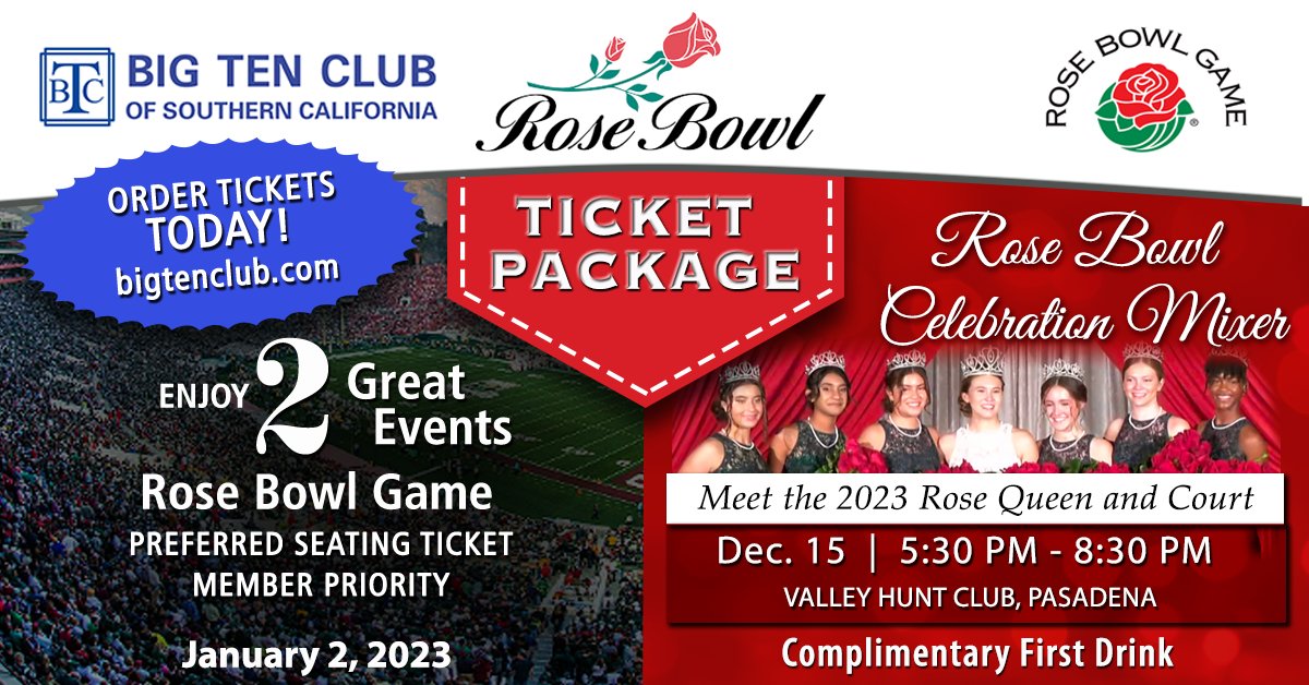 Get Tickets Today! Rose Queen Mixer Dec. 17 and Rose Bowl Tickets - mailchi.mp/89cb83d7e964/x…