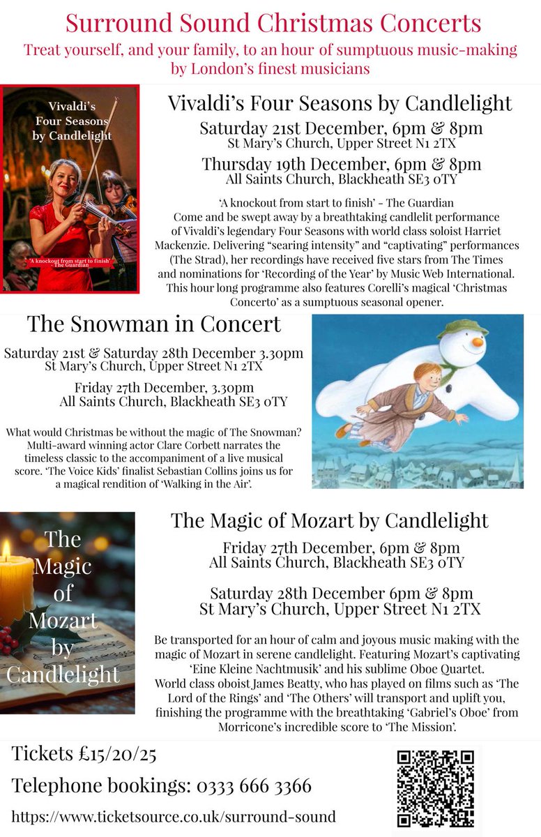 MusicSurrounds's tweet image. All information about our upcoming concerts are on this link: linktr.ee/musicsurrounds ♥️! We are really looking forward to #vivaldi  #corelli #mozart by candlelight and not forgetting the Christmas Classic #TheSnowman with the incredible actor @LitRedCorvette 🧑‍🎄🇨🇽🎄♥️