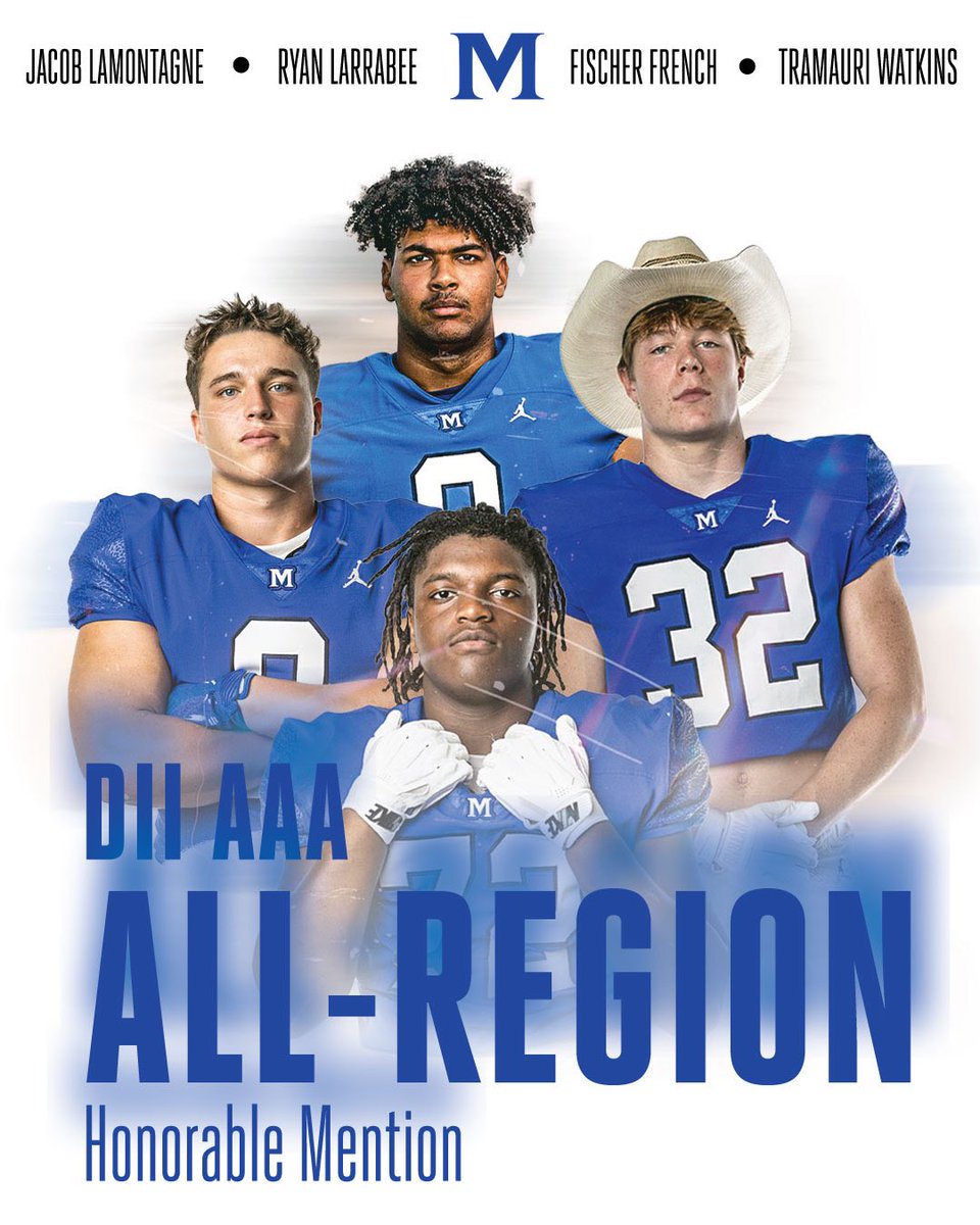 McCallie Athletics (@mccalliesports) on Twitter photo Congratulations to the Honorable Mention DII-AAA All-East Region Football Team members for <a href="/McCallieFB/">McCallie Football</a> - Fischer French, Jacob Lamontagne, Ryan Larrabee and Tramauri Watkins. #GoBigBlue Congratulations to the Honorable Mention DII-AAA All-East Region Football Team members for <a href="/McCallieFB/">McCallie Football</a> - Fischer French, Jacob Lamontagne, Ryan Larrabee and Tramauri Watkins. #GoBigBlue