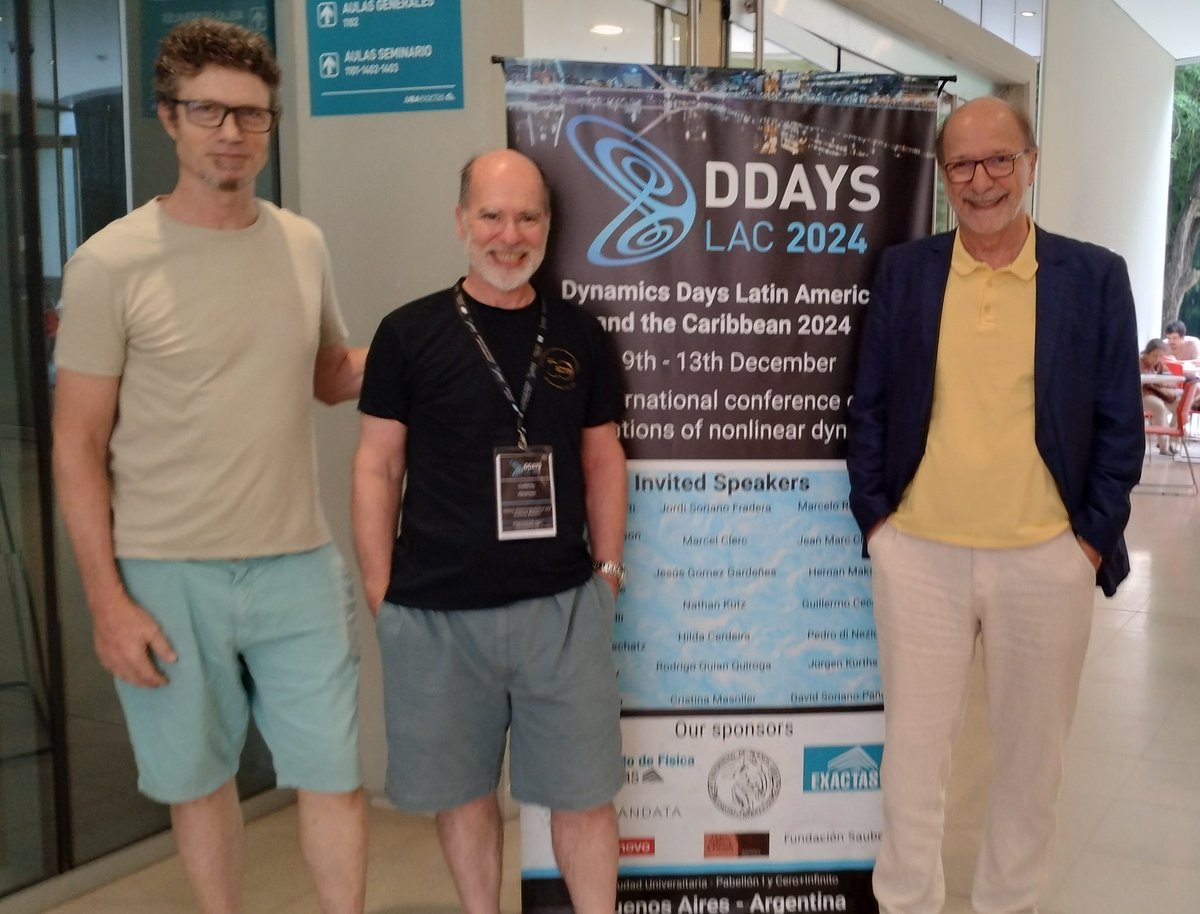 <a href="/DDaysLAC2024/">Dynamic Days LAC 2024</a> comes to an end! With my friends Roberto Iglesias and Sebastian Goncalves. Thanks   Departamento de Física, Exactas, UBA, for organizing this.