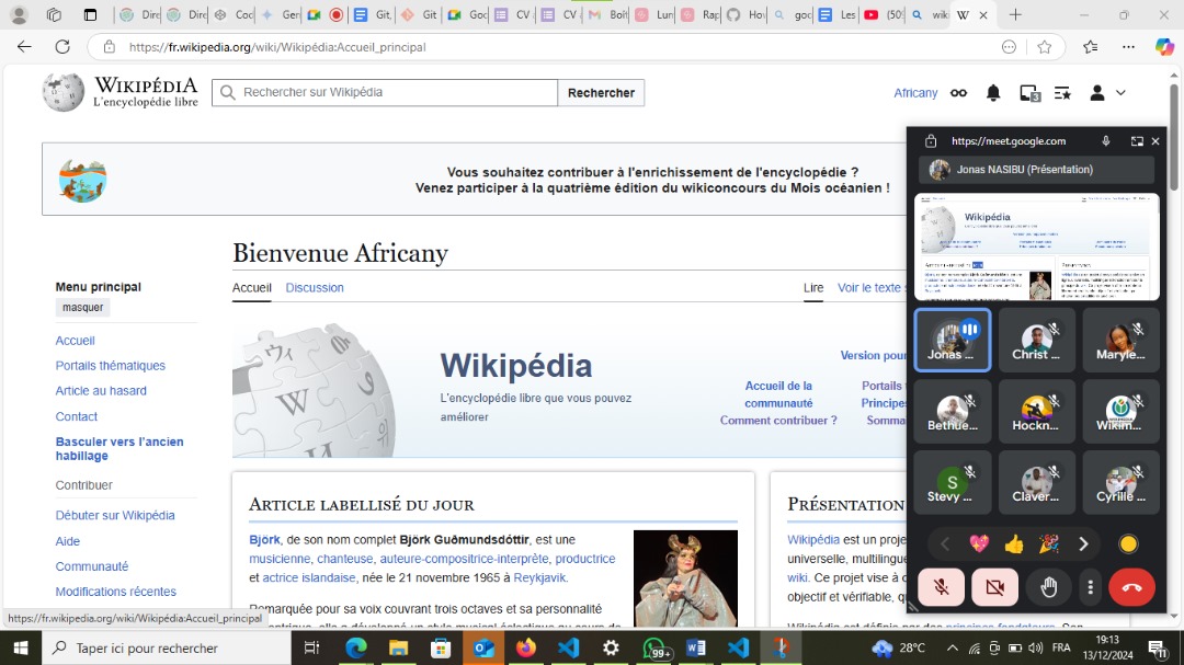 WikimediaCG's tweet photo. Many thanks to #Valentin from Wikimedia #RDC for the workshop on editing articles on Wikipedia and to all the participants of the #Wikimedia #RCongo community. https://t.co/UYPbGCLv6F