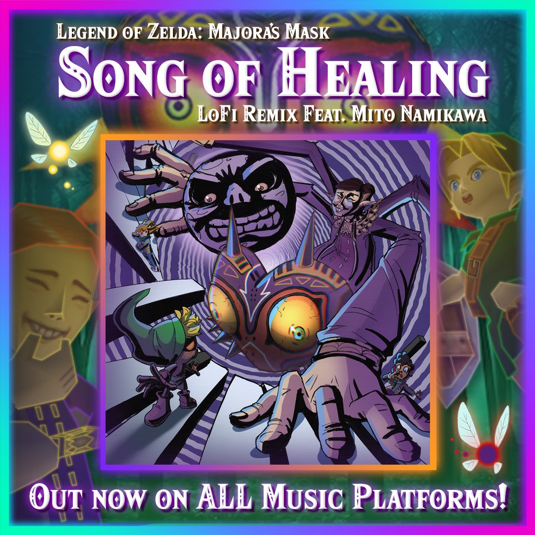 HotlineSehwani's tweet photo. Escape to Termina with our chillhop cover of "Song of Healing" from Majora's Mask! ���� Featuring chill beats &amp; guitar by @Daltonic__ it's a Zelda vibe you can't miss. 🎧 Stream Now: https://t.co/CsSNPHJH3i 🎨 Art by @diel_wings #zelda #majorasmask #lofi #chillhop #nintendo https://t.co/t5ekBVer8G
