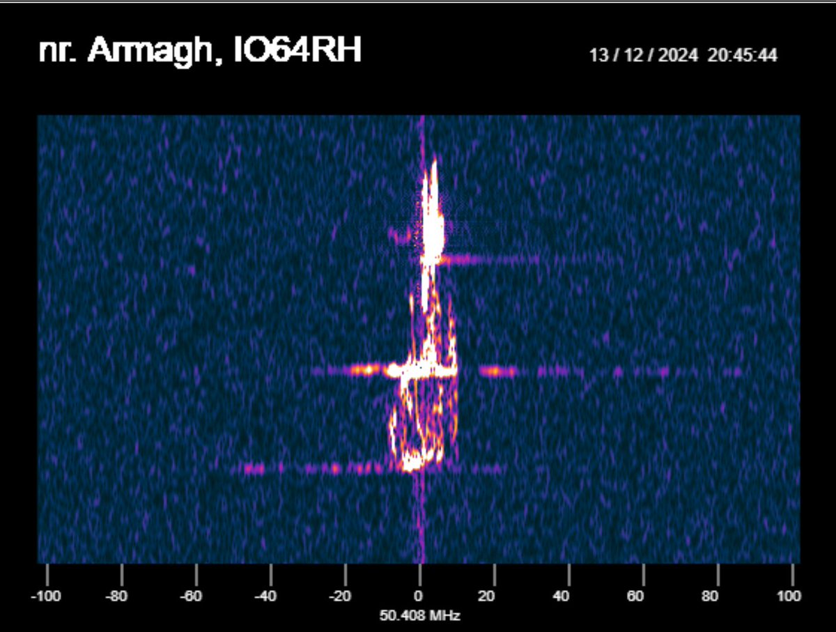 geoff_mcmaw's tweet photo. The skies over UK are active tonight with lots of traces from #Geminids #meteorwatch Checkout our live streams at https://t.co/GdT4XbC7LZ https://t.co/bzuzuArCeI