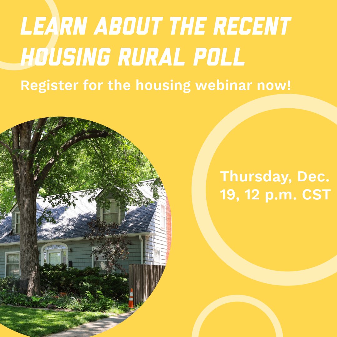 ruralnebraska's tweet photo. Join us for an insightful session on the 2024 Nebraska Rural Poll housing data! Learn what housing programs and priorities rural Nebraskans support, how they rate their community’s housing characteristics, and their general perceptions. Register here: https://t.co/t5uxLr8RAm https://t.co/YmkquU5LvE