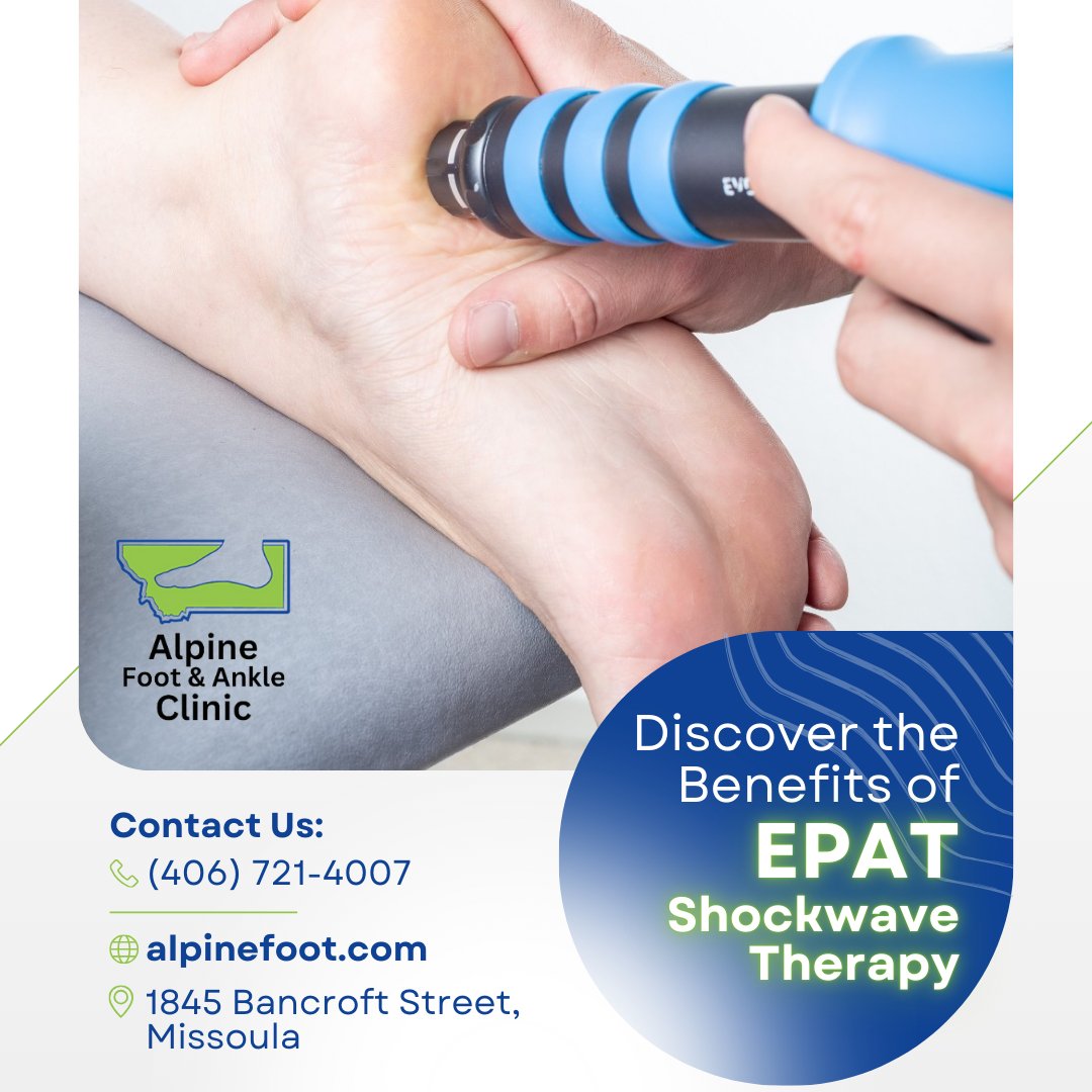 GNeibauerDPM's tweet photo. Benefits of EPAT Shockwave Therapy!
Evidence-Based Treatment Backed by Science⚡️
Non-Invasive &amp; No Anesthesia Required⚡️No Risk of Infection or Scarring⚡️Zero Downtime⚡️
Take the next step toward living pain-free! 406-721-4007 #shockwave #MissoulaMT #MissoulaPodiatrist https://t.co/ugirjuhQX9