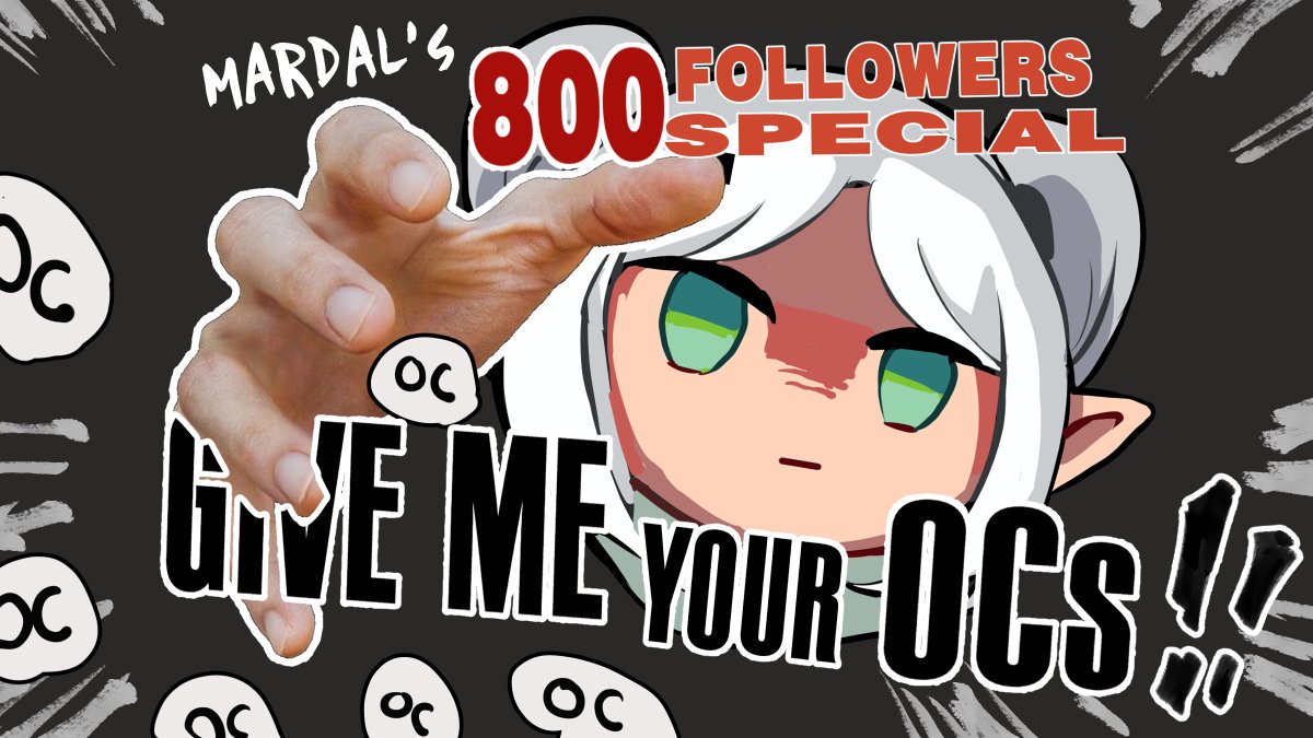 MariosDalArt's tweet photo. 🎊IT'S TIME, EVERYONE! MARDAL'S 800 FOLLOWERS CELEBRATION ART RAFFLE!🥳🥳🥳
RULES 🔽
- Must be following 
- ❤️ and 🔃this post
- Post your OC( or fav character) in the comments!
One lucky person will get an illustration from yours truly!
Deadline is December 30th! https://t.co/M4bREOZFCv