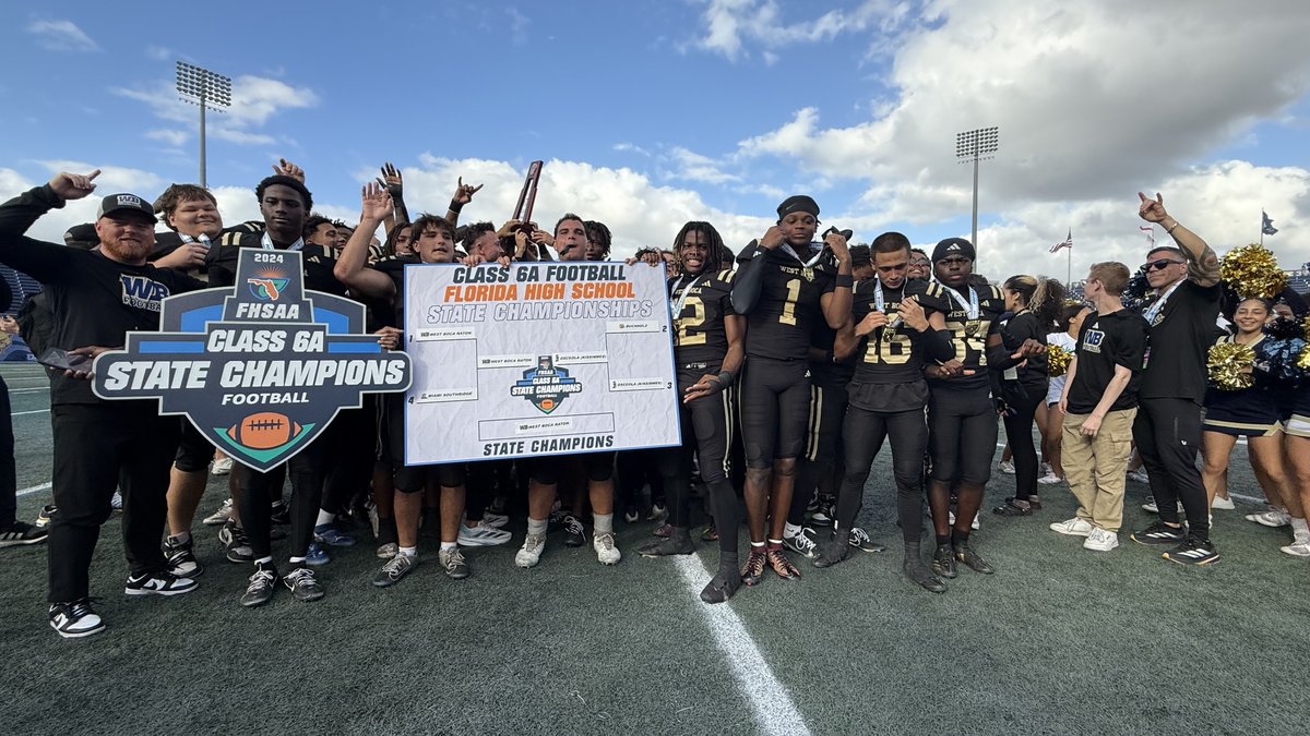 FHSAA (@fhsaa) on Twitter photo 🏈🏆🥇The West Boca Raton Bulls are your #FHSAA 6A Football State Champions! Their first State Title in school history! Congratulations! <a href="/WestBocaBullsFB/">West Boca Raton Football</a> 🏈🏆🥇The West Boca Raton Bulls are your #FHSAA 6A Football State Champions! Their first State Title in school history! Congratulations! <a href="/WestBocaBullsFB/">West Boca Raton Football</a>