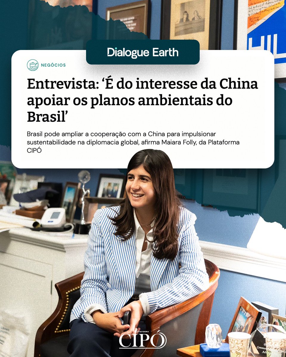 Plataforma CIPÓ (@plataformacipo) on Twitter photo 🌿 A diretora-executiva da CIPÓ, <a href="/mafolly/">Maiara Folly</a>, destacou, em entrevista ao <a href="/DialogueEarthBR/">Dialogue Earth Brasil</a>, o potencial de cooperação entre Brasil e China para impulsionar a sustentabilidade. “Há confiança suficiente entre os dois lados para pensar em uma relação positiva, recompensando quem adota 🌿 A diretora-executiva da CIPÓ, <a href="/mafolly/">Maiara Folly</a>, destacou, em entrevista ao <a href="/DialogueEarthBR/">Dialogue Earth Brasil</a>, o potencial de cooperação entre Brasil e China para impulsionar a sustentabilidade. “Há confiança suficiente entre os dois lados para pensar em uma relação positiva, recompensando quem adota