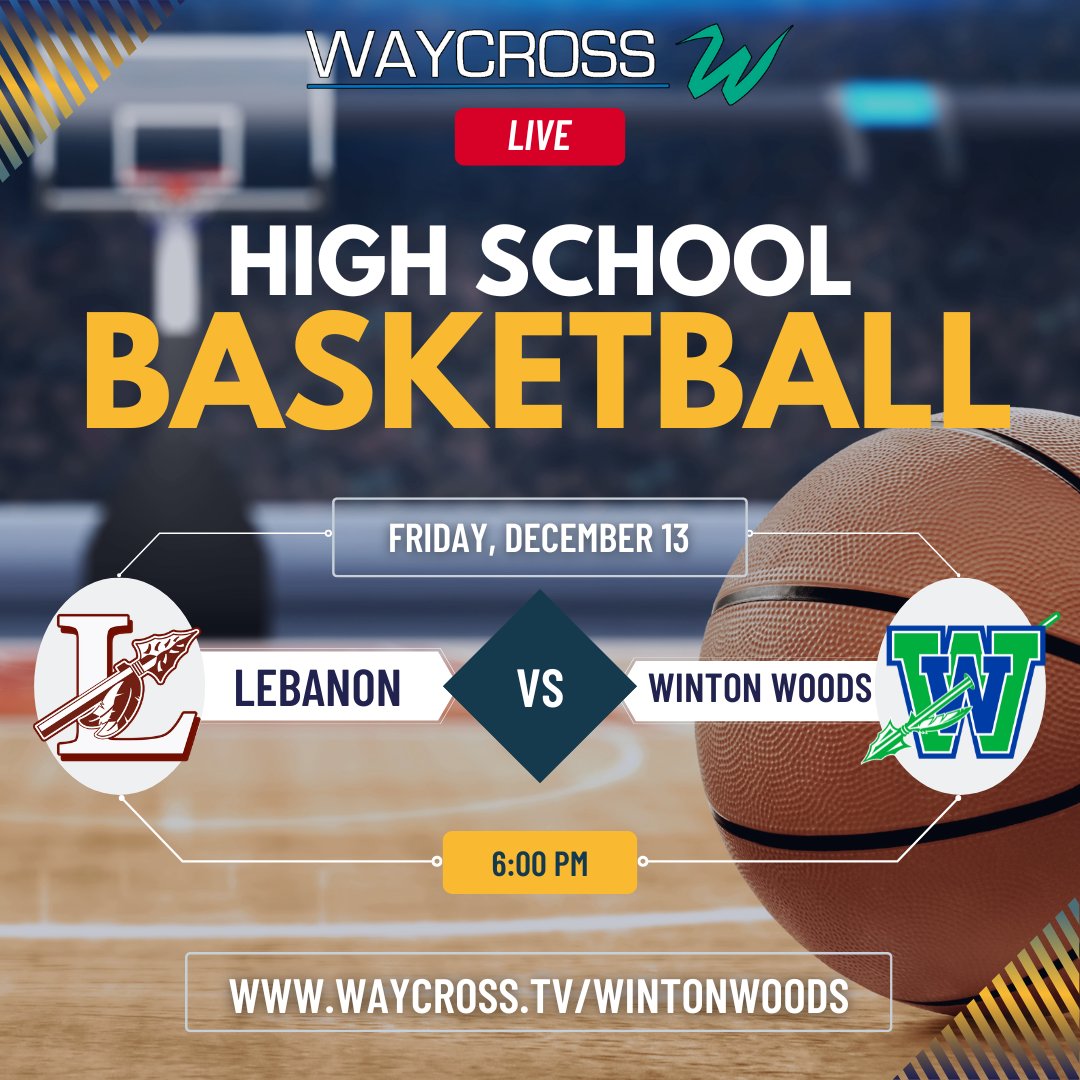 Watch tonight's Lebanon vs. Winton Woods High School basketball games LIVE online at waycross.tv/wintonwoods 

Waycross programming is free to watch! No subscription needed.
<a href="/WWHSTRIBE/">WintonWoodsTribe💙💚</a> <a href="/wwcsdistrict/">Winton Woods CSD</a> <a href="/LebanonAthDept/">Lebanon Athletics</a> <a href="/LebanonHSBball/">Lebanon Boys Basketball</a> @LHSBoosters1916 <a href="/WoodsBasketball/">Winton Woods Basketball</a> <a href="/warriorsath/">Winton Woods Athletics</a>