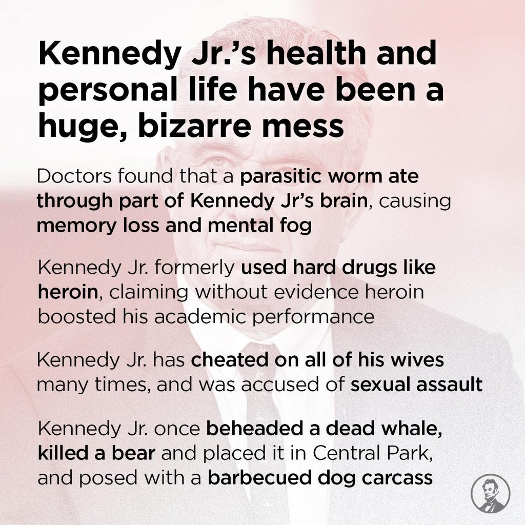 RFK Jr’s long history of conspiracy theories, reckless disregard for public health, and racist, crazy ideology make him among the most dangerous of Trump's cabinet picks. He is unfit to lead our HHS.
