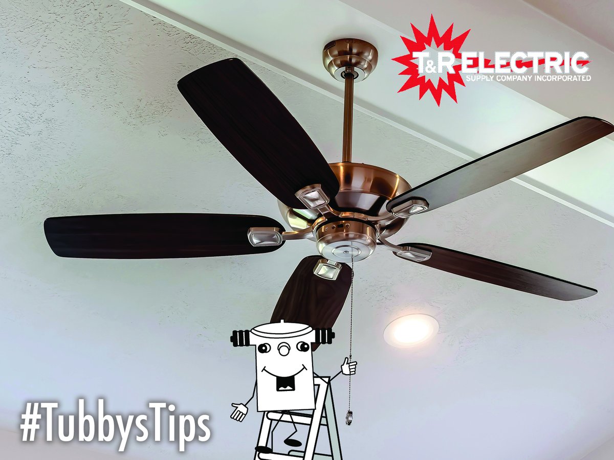 T_R_Electric's tweet photo. #DidYouKnow that changing the direction of your ceiling fans can help you save on energy costs?

Reverse the direction of ceiling fans to clockwise during the winter. This pushes warm air down from the ceiling, helping to distribute heat more evenly throughout the room! #Tubb ... https://t.co/t3tQnXd9Vh