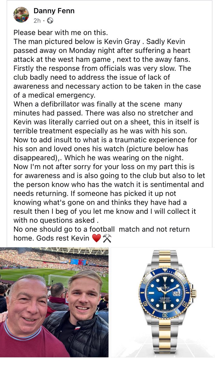 StaceyLittle's tweet photo. Saw this on Facebook &amp; had to share on here. 
Social media &amp; West Ham family, do your thing 
Read &amp; RT PLEASE ⚒️ https://t.co/vM5JbrnkAF