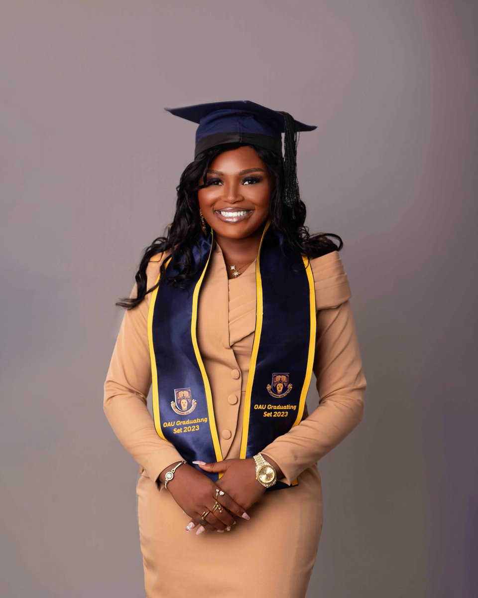 endowed_gloria's tweet photo. I did. Family and Friends did. God did!!!

Gloria Abosede, OWOLABI 

B Sc Ed. (Chemistry)
First Class Honours - 4.57/5.0
Best Graduating Student, Department of Science and Technology Education. https://t.co/pHPQ2L9PEM