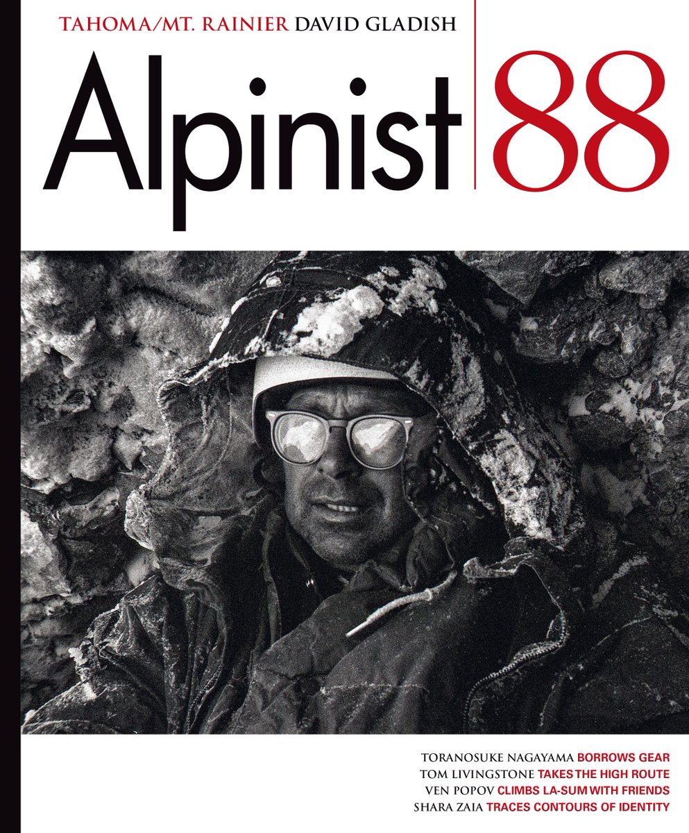 ALPINIST 88 | WINTER 2024-25 | GREMO!

Available now. We’re dedicated to world alpinism. 

Cover: Ed Boulton hunkers down in a storm while climbing Mt. Rainier’s Willis Wall, 1971. [Photo] Jim Wickwire

Now available: Alpinist.com/88