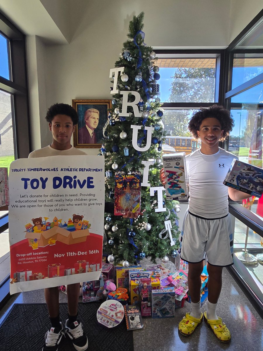 truittcfisd's tweet photo. Thank You for Supporting Our  Toy Drive! 

A huge shoutout to everyone who donated to our Athletics Toy Drive! 🌟 Thanks to your generosity, we were able to bring holiday cheer to so many kids in need.  #RTP #cfisdspirit #IBelieve https://t.co/K9ZNOqknml