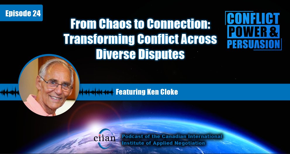 In this episode of #Conflict, #Power, and #Persuasion, <a href="/kencloke/">Kenneth Cloke</a>  explores the universal threads in conflicts—integrating insights from philosophy, psychology, and physics. Discover the transformative magic at the heart of mediation!

👉 Listen now: ciian.org/podcast