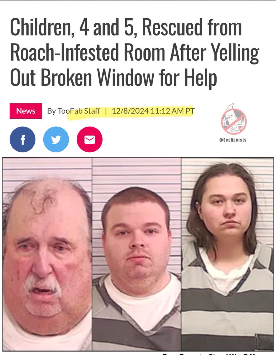 SeeRacists's tweet photo. ‼️wHITE culture consists of m*lesting children in roach infested rooms. 

High IQ is on display when the children have to yell out of broken windows for HELP!! https://t.co/Z7jxHQJkgR