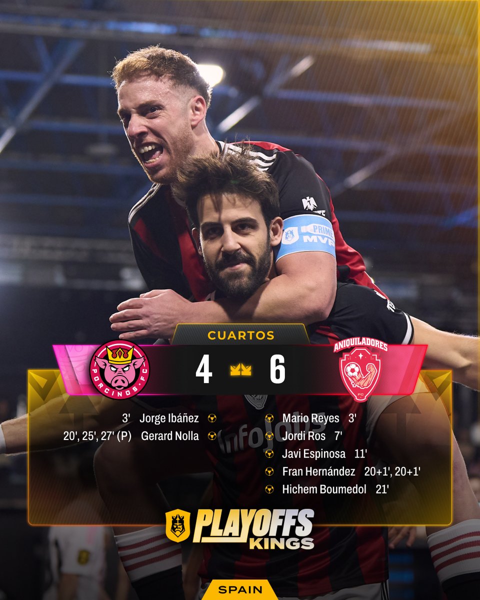 KingsLeague's tweet photo. 💪 @AniquiladoresFC sigue sin perderse ninguna semifinal.

#KingsLeague #InfoJobs https://t.co/QUQu5QXdgG
