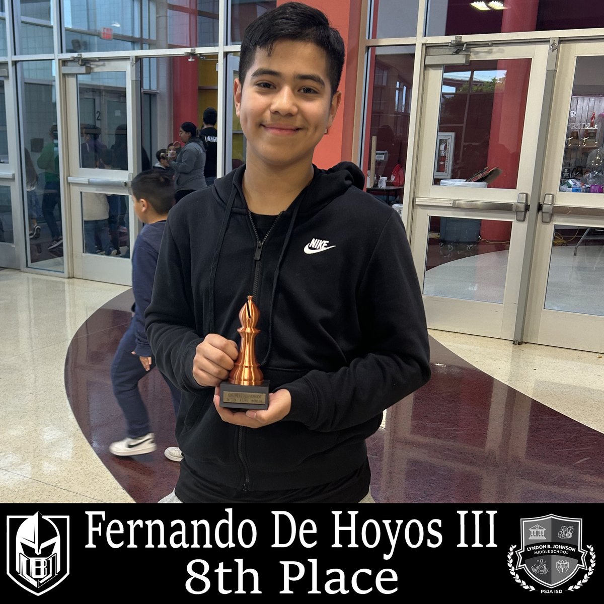 Congratulations to the LBJ Chess Club!  They clinched first place in the Middle School/High School JV Tournament held on December 7th, 2024, at Yzaguirre Middle School. Great job, team!