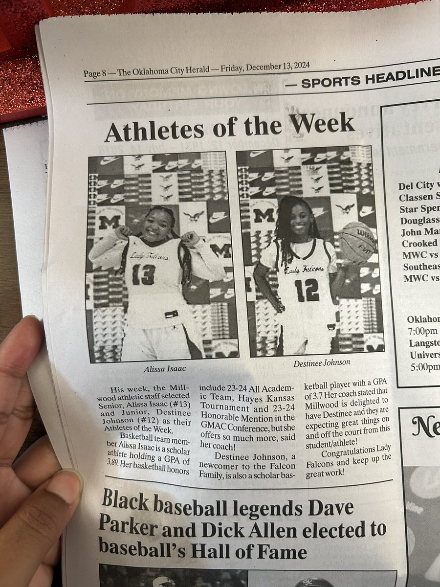 Proud to be a Falcon. ATHLETE OF THE WEEK!