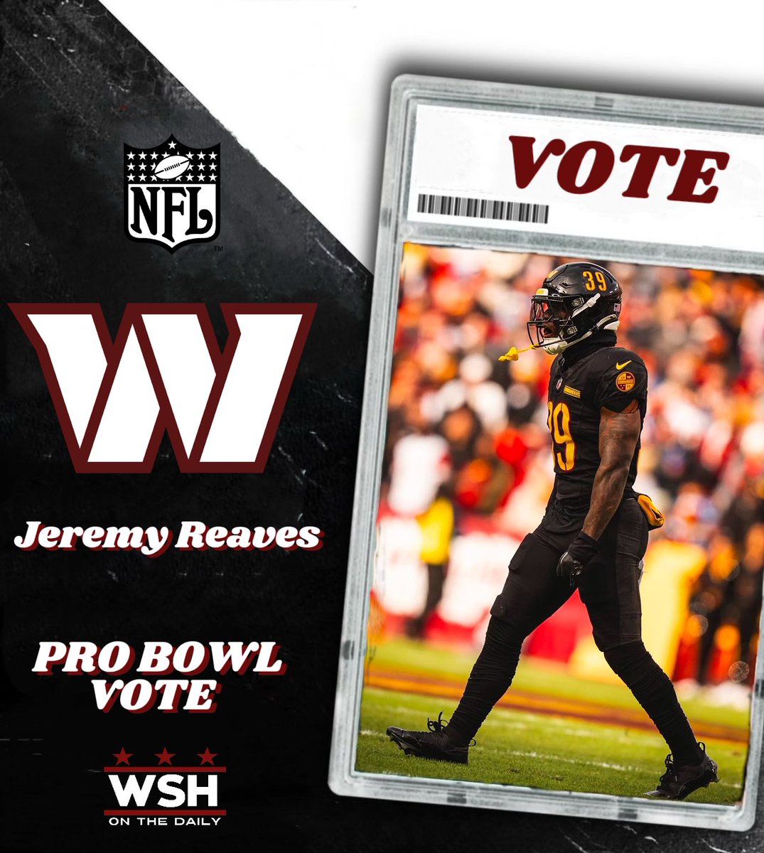 WSHontheDaily's tweet photo. Jeremy Reaves - #ProBowlVote 

1 repost = 1 vote

@JR1ERA 

#RaiseHail https://t.co/iX4aNsusRD