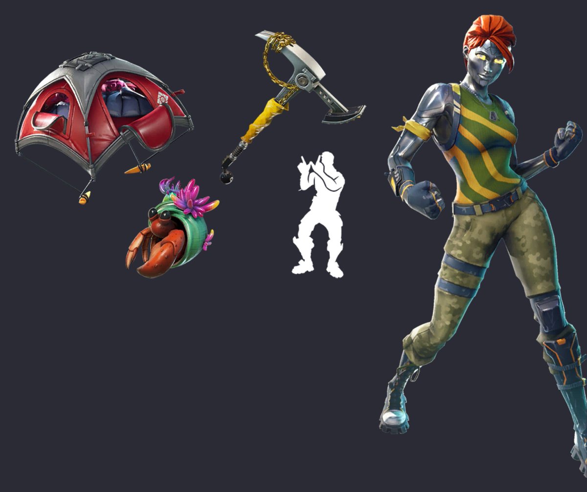 Gl1tch_Leaks's tweet photo. All cosmetics in Szamanfn's locker bunde:

Camp cruiser glider (168 days)
Chromium skin (132 days)
Clutch axe (121 days)
Savor the W emote (78 days)
Shelly backbling (17 days) https://t.co/I1Jf1C55N1