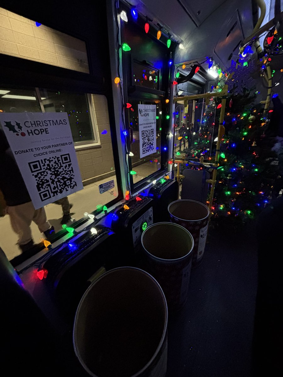 LethbridgeCity's tweet photo. Heading to the @WHLHurricanes game tonight? Keep an eye out for the Lethbridge Transit Holiday Bus🎄🚌

Stop by, take a selfie &amp; bring along a non-perishable food or unwrapped toy donation and enter to win some great prizes🎁

#yql
#LethbridgeTransit
#HolidayBus
#BrighterTogether https://t.co/dUXi8oH9Be