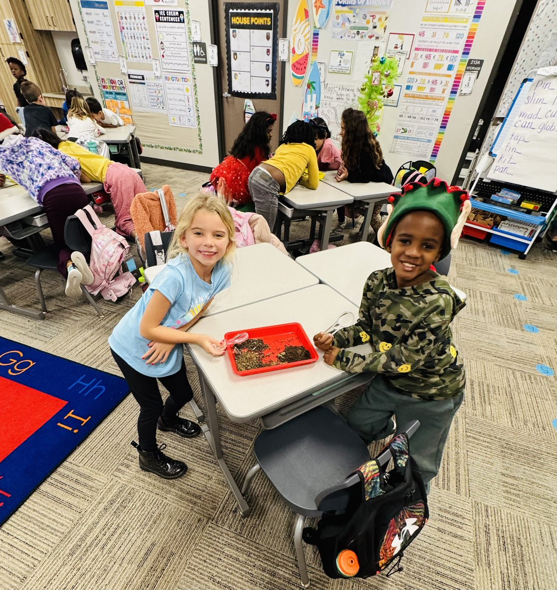 Soil exploration  in Science with my first grade Ohana  <a href="/PISDJohnsonElem/">Johnson Elementary</a>