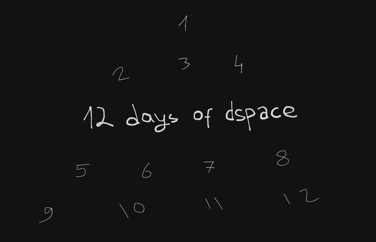 degespace's tweet photo. 12 days.
12 posts.
A bunch of new things, big and small.

12 days of dspace starts tomorrow. https://t.co/RNdrDKB6LF