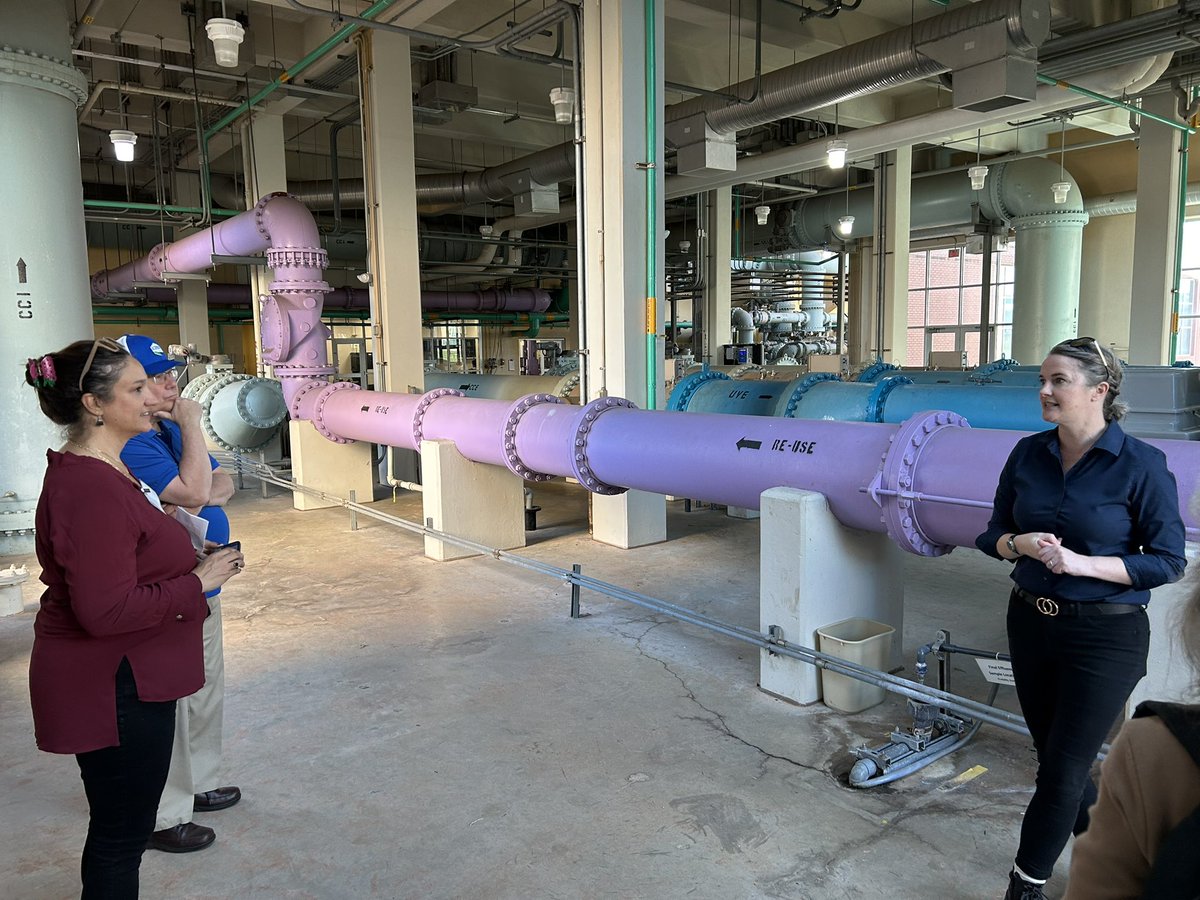 MatthewRies's tweet photo. The pre-DWSPP tour @LoudounWater’s Broad Run Water Reclamation facility showcased a premier example of public access, engagement, & #CircularEconomy. Broad Run reclaims water for the booming #DataCenter industry needs in Northern Virginia. They're a #UOTF too! #ResourceRecovery https://t.co/TpBHeGLpFN