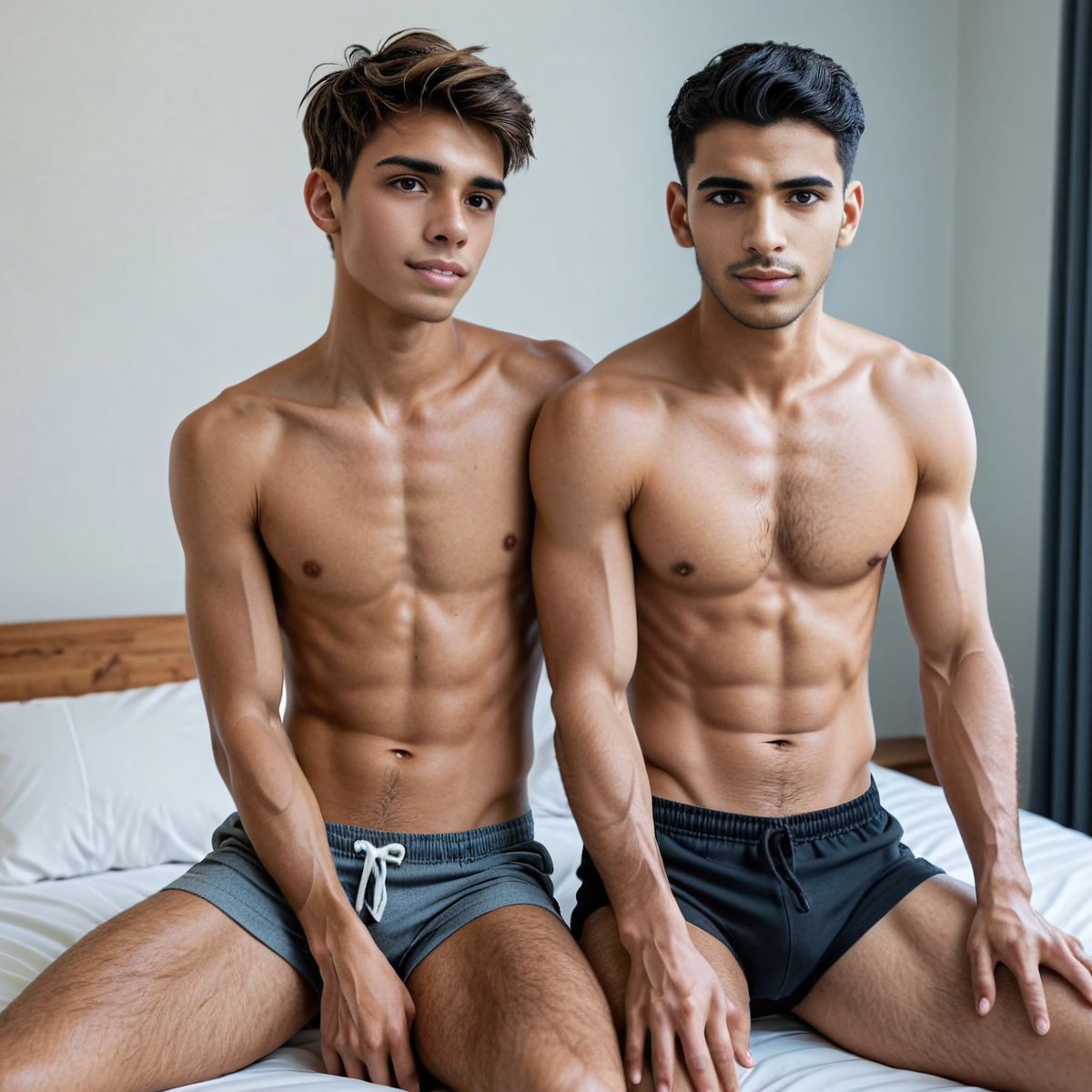TheKindomGuys's tweet photo. THIAGO: Here with Rohan…some outtakes from our OnlyFans story shoot we did with @yourgaystoryteller (RIP his account 😢). Just a couple of college boys hanging out, nothing to see here... 😏🤭 Well, except maybe these abs! 💪 Who else loves a good bro sesh? 😊 

#CollegeLife https://t.co/BnsFxINOtt