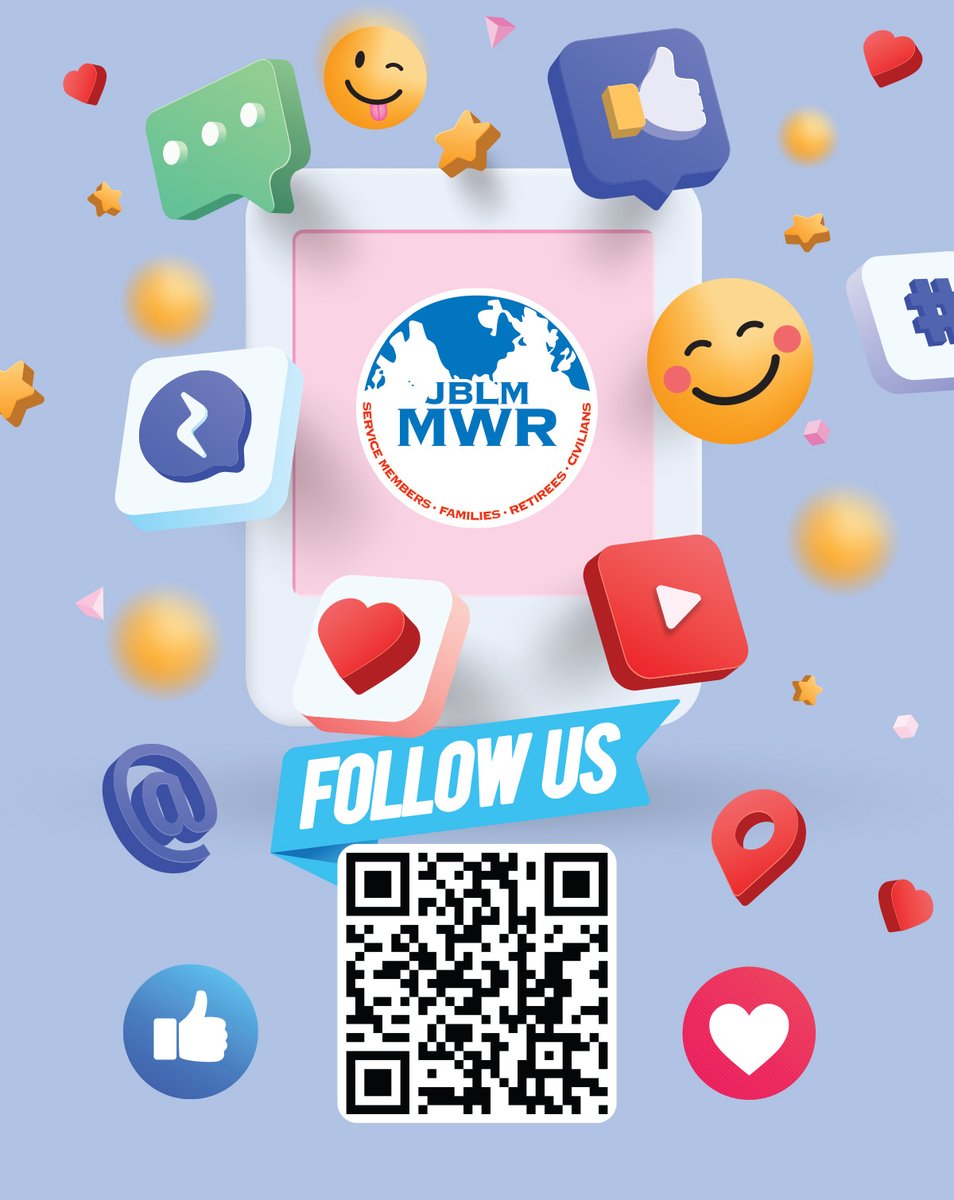 Follow JBLM MWR on all of your favorite social media channels! jblm.armymwr.com/links