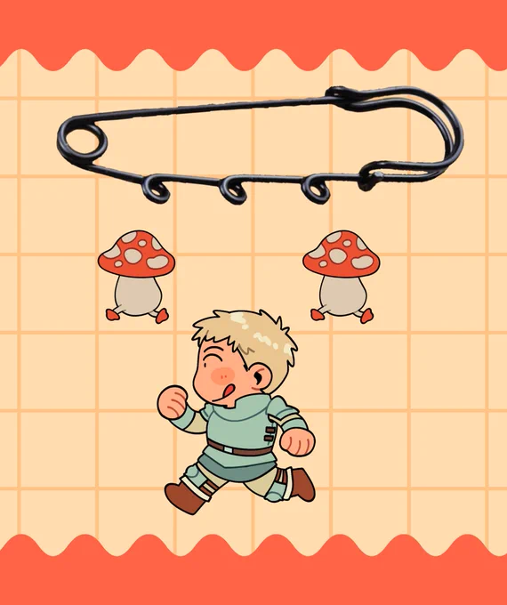 dungeon meshi safety pin charms  #dungeonmeshi 