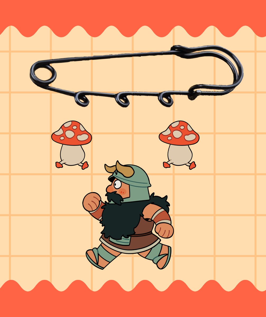 dungeon meshi safety pin charms 🍄🍽️ #dungeonmeshi