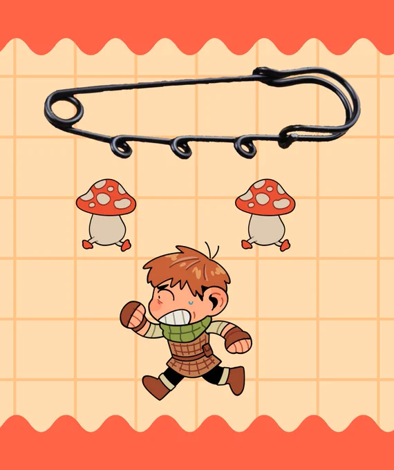 dungeon meshi safety pin charms  #dungeonmeshi 