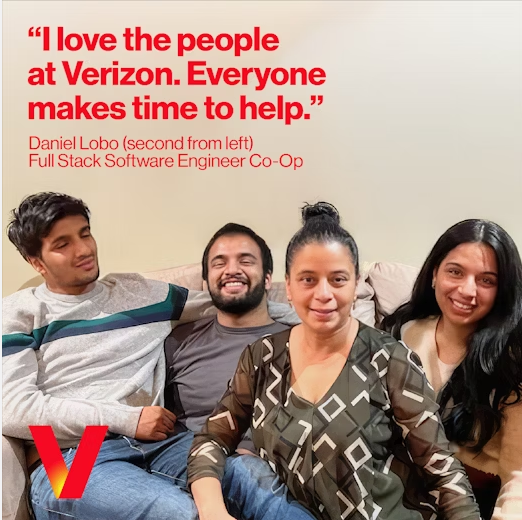 NJIT student Daniel Lobo says he joined our #VerizonNetworkTeamCoOp—to join forces with these unsung heroes.

Along the way, he found more to love about the #VTeamLife, like amazing development opportunities. 📈

Be part of it: bit.ly/3BNd9Il
