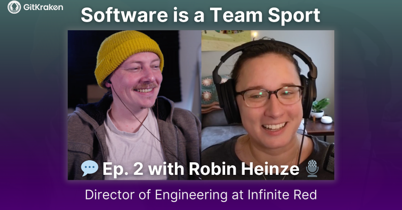 GitKraken's tweet photo. 🎙️ Register now for early access to Episode 2 of Software is a Team Sport on Dec 17th, 12pm ET.
Robin Heinze, Director of Engineering at Infinite Red, shares insights on code reviews, onboarding, and helping teams thrive.
#DevPodcast #SoftwareDevelopment #Teamwork #Engineering
