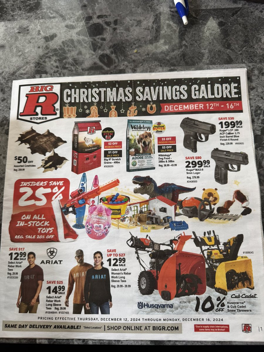 Only in America you will see christmas ads about guns next to christmas ads for kids