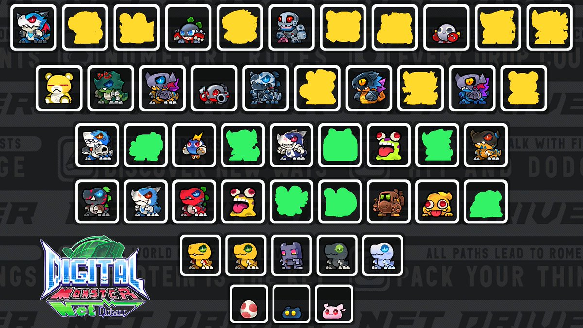 Things always move forward, advance, and... Evolve! These is the whole  playable roster you'll be able to train when Net Driver releases! When?  December 28th 2024! #Digimon # #VPET #VirtualPet #DigitalMonster  #NetDriver