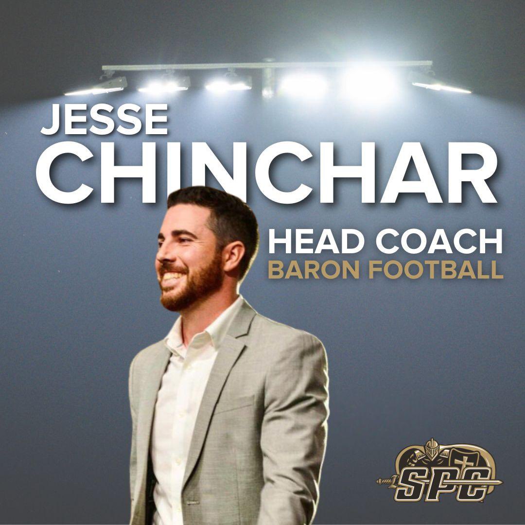 SPC Athletics (@spcathletics) on Twitter photo NEW BARON HEAD FOOTBALL COACH π
We are thrilled to announce Jesse Chinchar as the new Head Football Coach for the St. Petersburg Catholic Barons!
<a href="/SPCHSBarons/">St. Petersburg Catholic</a>
<a href="/Biggamebobby/">Bob Putnam</a> <a href="/FHSAA/">FHSAA</a> NEW BARON HEAD FOOTBALL COACH π
We are thrilled to announce Jesse Chinchar as the new Head Football Coach for the St. Petersburg Catholic Barons!
<a href="/SPCHSBarons/">St. Petersburg Catholic</a>
<a href="/Biggamebobby/">Bob Putnam</a> <a href="/FHSAA/">FHSAA</a>
