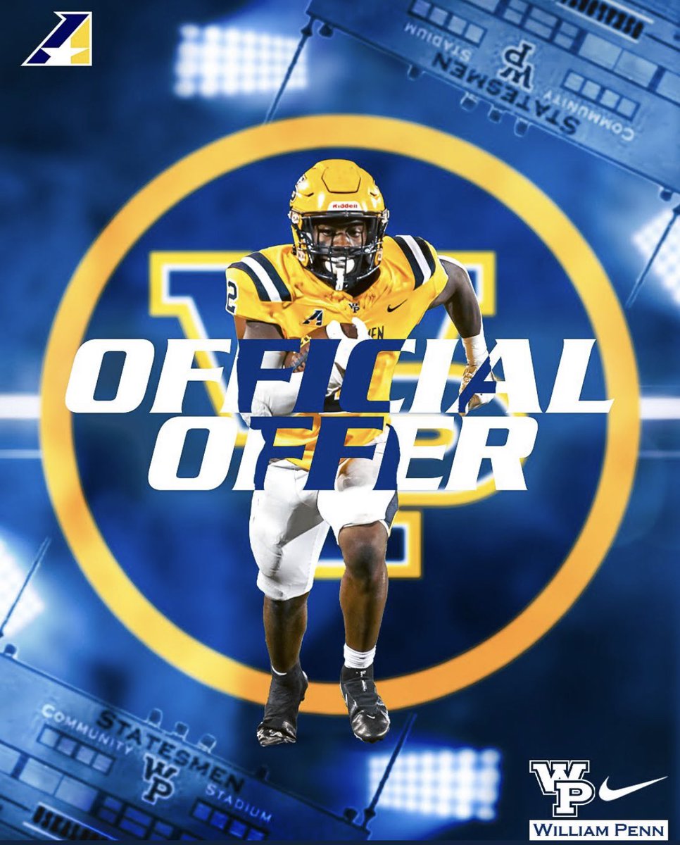 After a great conversation with <a href="/CoachGrantG/">Grant Garth</a> I’m blessed to receive a offer from William Penn University 

<a href="/CoachStewLH/">Tre Stewart</a> <a href="/LHHS_FOOTBALL/">LHHS Football</a> <a href="/GreedyU3/">Greedy.U</a>
