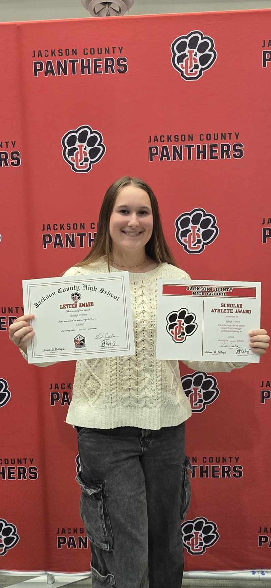 I had a great night. I was given the Silver Slugger Award, First Team All Region, Jackson County Scholar Athlete and Academic All Region.