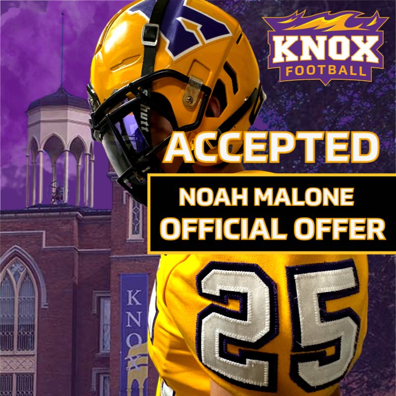 Thankful to announce I've received a offer from <a href="/FB_KnoxCollege/">Knox College Football</a> <a href="/CoachHopkins_/">Theo Hopkins.</a>  #AGTG