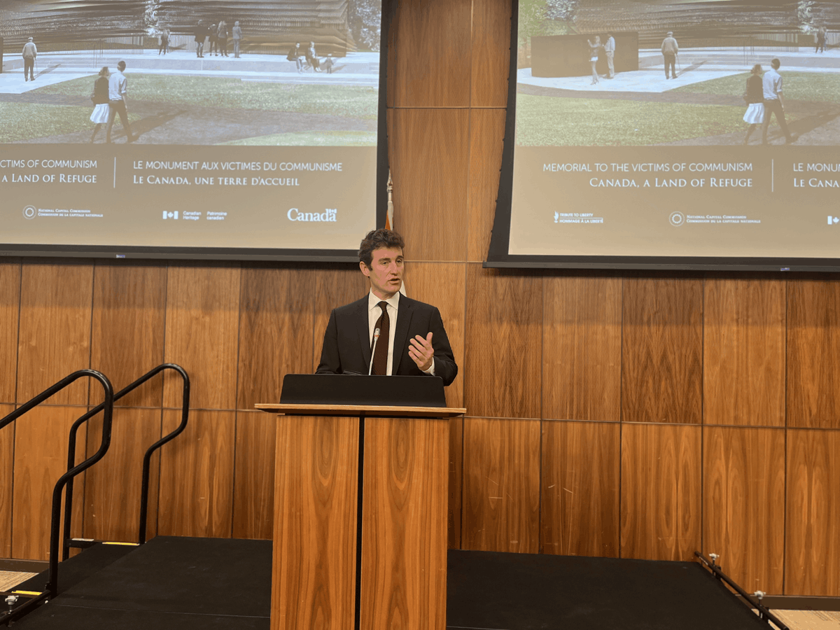 Yvan_Baker's tweet photo. Yesterday, I was honoured to speak on behalf of the Government of Canada at the reception to commemorate the unveiling of the Memorial to the Victims of Communism along with members of @tributetolibert, a Canadian veteran, survivors and representatives of many communities in Canada. The memorial honours the memory and pays tribute to the millions who suffered under communist totalitarian regimes and to those who found safety, freedom, and refuge in Canada.

I have been a longstanding advocate for this project, and I am proud that the government of Canada provided $6 million in funding towards this project.

Thank you to the team at Tribute to Liberty led by Ludwik Klimkowski. Their vision and leadership made this memorial possible.

The monument is now open to the public and will be a place to remember those who suffered and those who were lost under communist regimes. It will also stand as a testament to Canada’s enduring commitment to democracy, freedom and human rights.