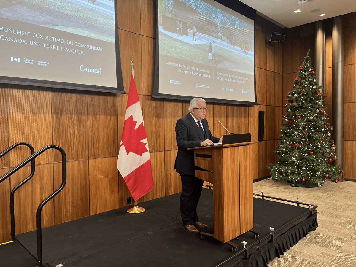 Yvan_Baker's tweet photo. Yesterday, I was honoured to speak on behalf of the Government of Canada at the reception to commemorate the unveiling of the Memorial to the Victims of Communism along with members of @tributetolibert, a Canadian veteran, survivors and representatives of many communities in Canada. The memorial honours the memory and pays tribute to the millions who suffered under communist totalitarian regimes and to those who found safety, freedom, and refuge in Canada.

I have been a longstanding advocate for this project, and I am proud that the government of Canada provided $6 million in funding towards this project.

Thank you to the team at Tribute to Liberty led by Ludwik Klimkowski. Their vision and leadership made this memorial possible.

The monument is now open to the public and will be a place to remember those who suffered and those who were lost under communist regimes. It will also stand as a testament to Canada’s enduring commitment to democracy, freedom and human rights.